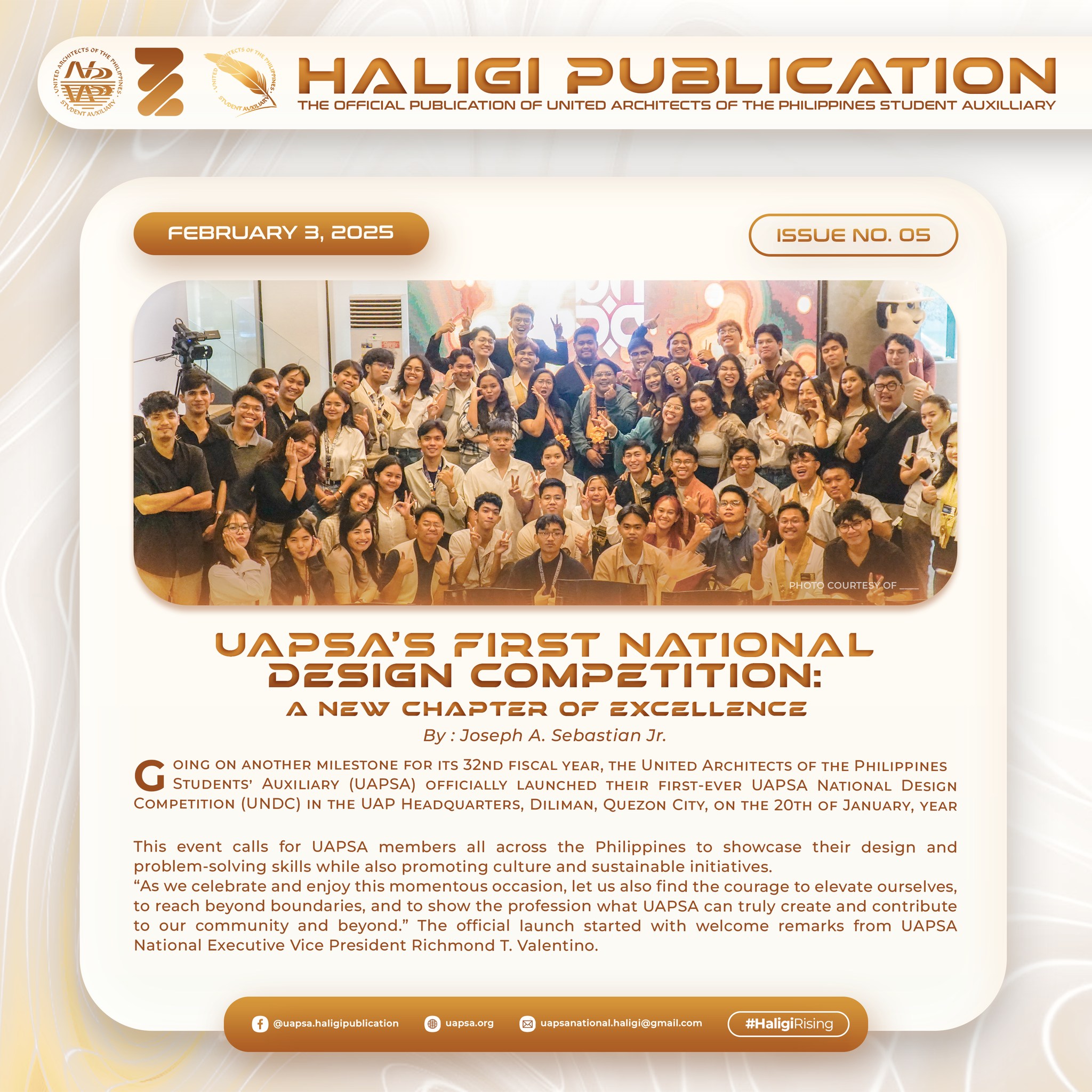 𝐔𝐀𝐏𝐒𝐀’𝐬 𝐅𝐢𝐫𝐬𝐭 𝐍𝐚𝐭𝐢𝐨𝐧𝐚𝐥 𝐃𝐞𝐬𝐢𝐠𝐧 𝐂𝐨𝐦𝐩𝐞𝐭𝐢𝐭𝐢𝐨𝐧: 𝐀 𝐍𝐞𝐰 𝐂𝐡𝐚𝐩𝐭𝐞𝐫 𝐨𝐟 𝐄𝐱𝐜𝐞𝐥𝐥𝐞𝐧𝐜𝐞